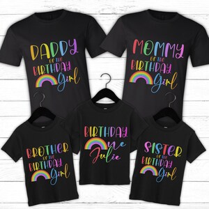 Family pastel rainbow birthday shirts, rainbow birthday shirt, rainbow birthday party, girl birthday party, rainbow theme, matching birthday