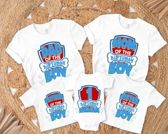 Custom Family Patrol Shirt, Personalized Patrol Birthday Tee, Mom Patrol Shirt, Dad Patrol Shirt, Family Matching Birthday Shirts