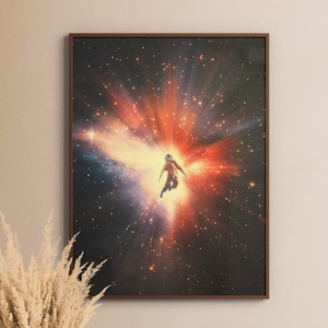 La Creazione / Arte fantascientifica retrò / Arte degli astronauti / Arte del collage vintage / Surrealismo / Arte cosmica / Supernova / Galattica / Decorazione murale