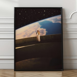 Amore cosmico / Futurismo retrò / Arte del collage / Poster di fantascienza / Surrealismo / Poster retrò della NASA / Opera d'arte digitale / Cosmico / Arte murale vintage