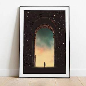 Dream Portal | Retro Futuristic Collage | Vintage Artwork | Sci-Fi Art | Surrealist | Eclectic Home Decor | Motivational & Inspirational