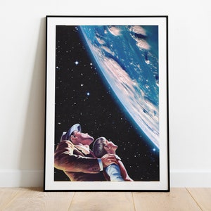 The World Is Yours | Retro Futuristic Space Vintage Collage Art | Sci-Fi Poster | Eclectic Home Decor | Premium Print & Poster | Wall Art