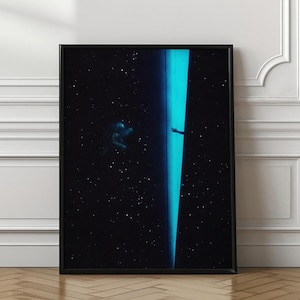 Ereignis Horizon | Space Art Poster | Retro Futurismus |  | Vintage Kosmos | Science-Fiction Kunst | Surrealismus | Sternenhimmel | Astronaut Kunstwerk