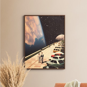 a painting hanging on the wall of a living room