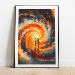 You, Me & The Stars| Retro-Futurism | Space Art | Vintage Collage Art | Sci-Fi Art | Surreal Art | Cosmic Art | Eclectic Decor | Wall Art