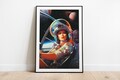 Next Stop Mars | Retro Astronaut Woman On Mars | Space Travel Poster Wall Art | Vintage Surrealist Collage Sci-Fi | Cosmic Decorative Poster product logo