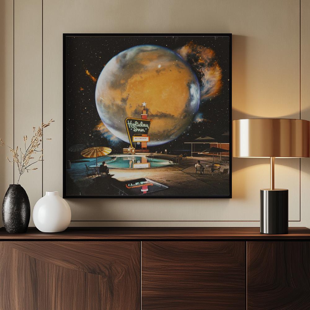 Space Hotel Art Print: Retro Futurism, Cosmic Sci-fi Collage - Etsy