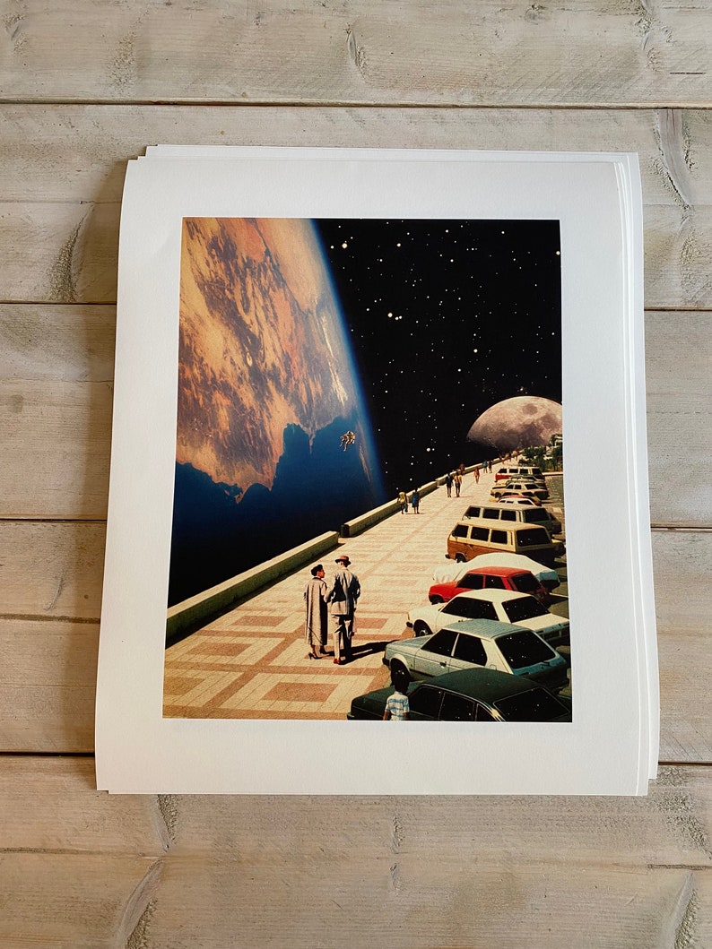 a picture of a man and a woman standing in a parking lot