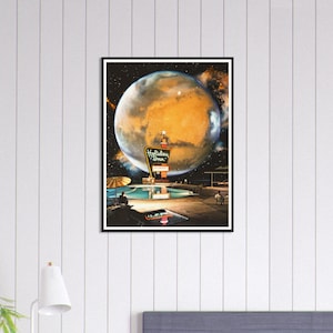 Space Hotel Art Print: Retro Futurism, Cosmic Sci-Fi Collage image 10
