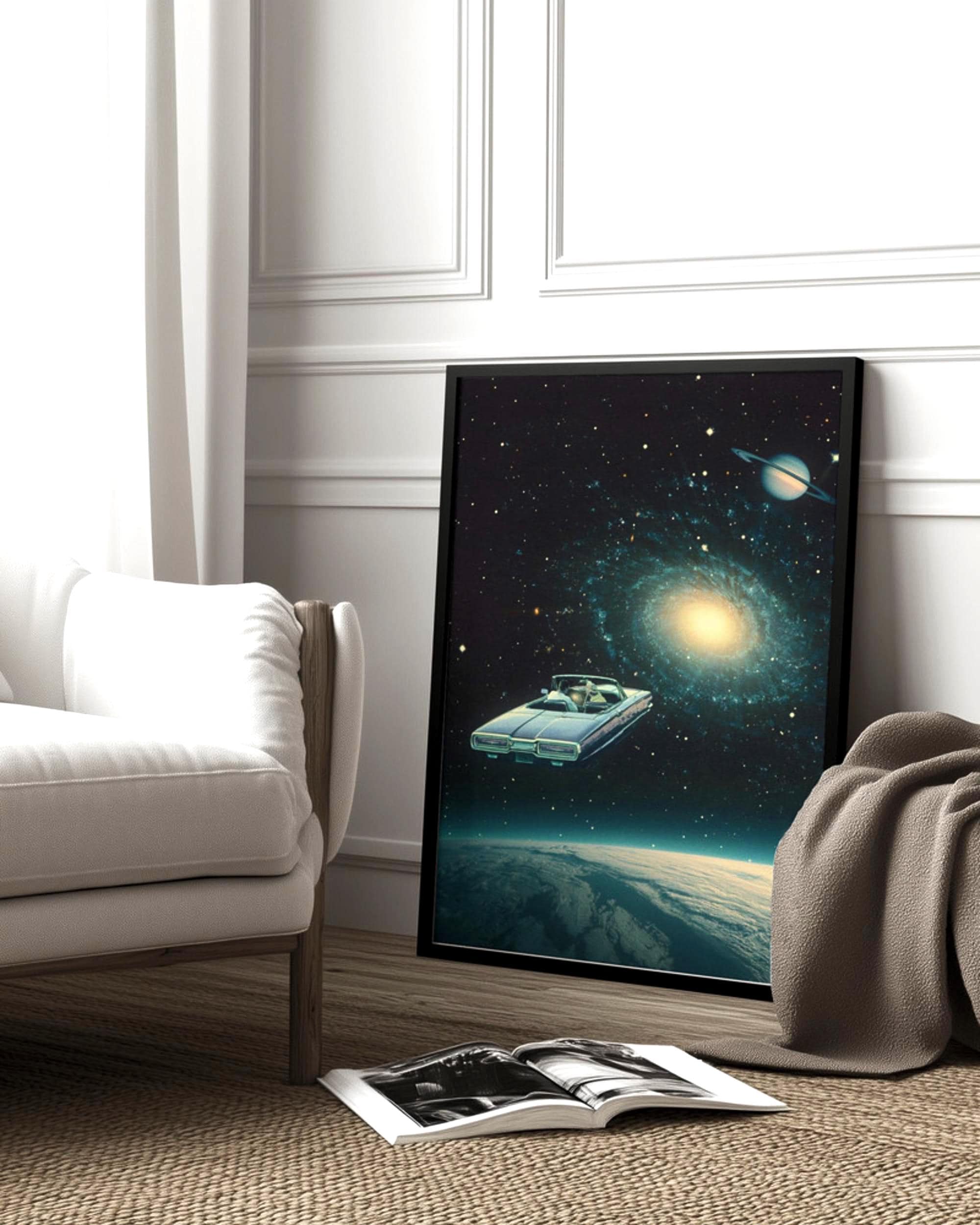 Retro Sci-fi Space Art Poster: Vintage Cosmic Collage - Etsy