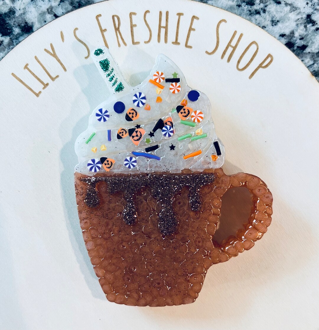 Dripping Coffee Latte Cup Freshie Etsy