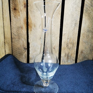 Vintage Rayware glass vase, unusual shape