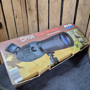 Optus zoom (20-60x) spotting scope with tripod and carry bag