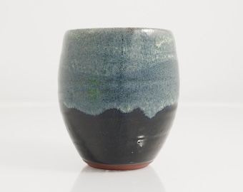 Wheel Thrown Small Pottery Vase Decorated With Midnight Forest Glaze Hand Thrown In Melbourne Australia