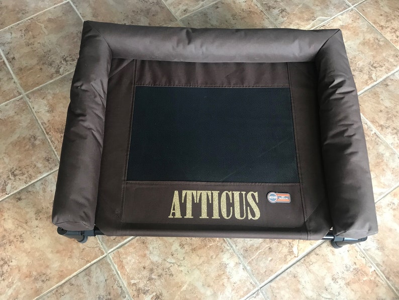 Personalized Pet Cot Elevated Dog Bed With Bolsters Etsy