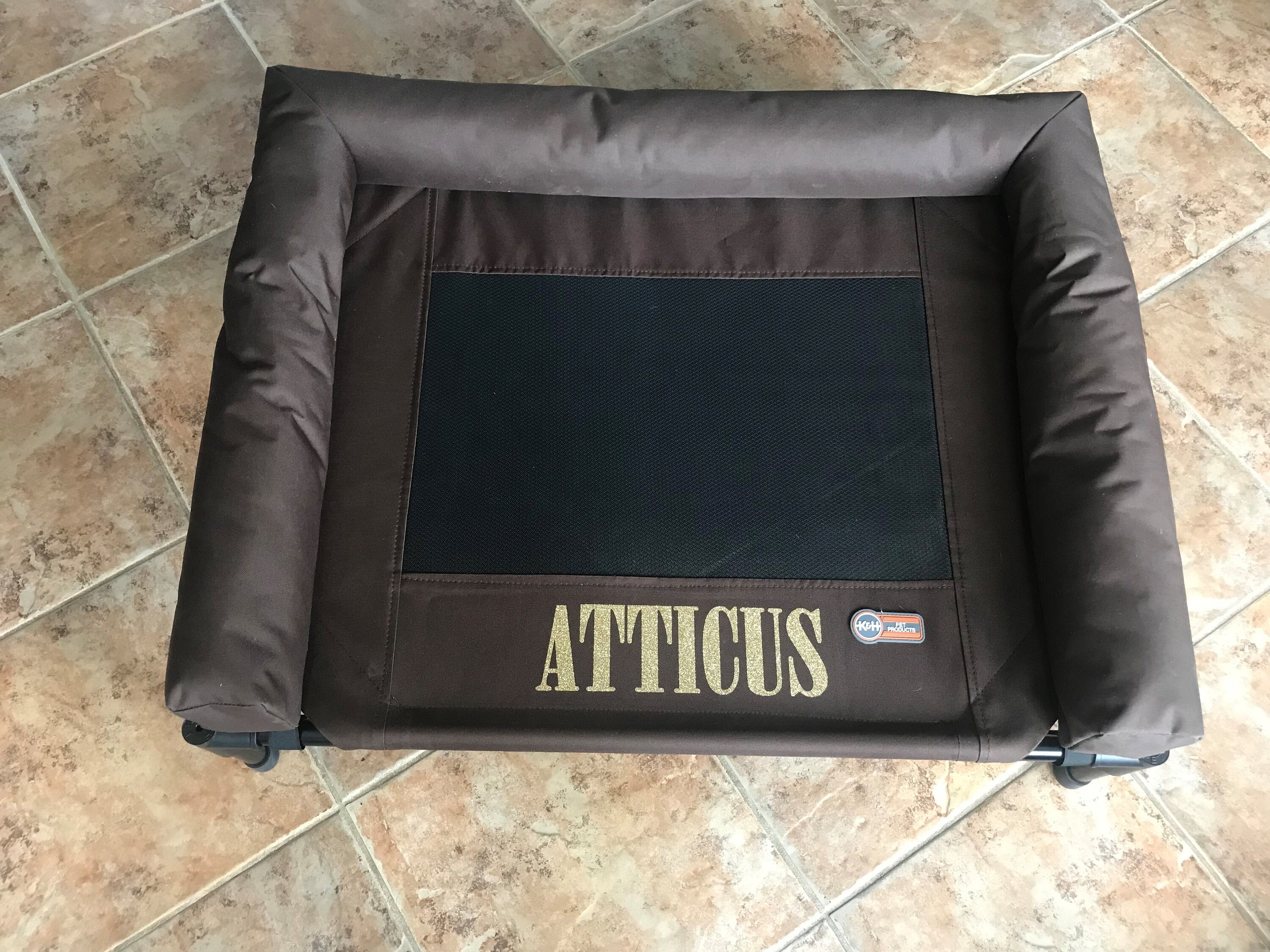 Personalized Pet Cot Elevated Dog Bed With Bolsters Etsy