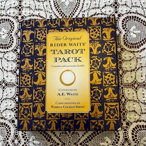The Original Rider Waite Tarot Pack.  Consists of boxed set of cards, guidebook & chart.  Very good preloved condition.  Never used.