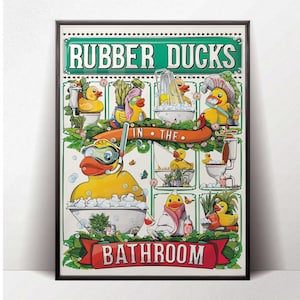 Toilet Paper in the bathroom, funny toilet humour bathroom poster