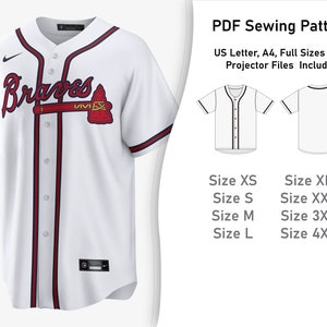 Baseball Jersey Downloadable Sewing and Pattern Customizable
