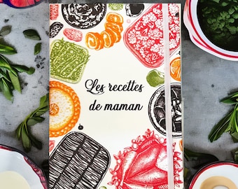 Cadeaux pour maman et papa, livre de recettes, livre de cuisine personnalisé, cadeau maman, fête des mères personnalisé, livre de cuisine journal personnalisé, cadeau de Noël pour elle