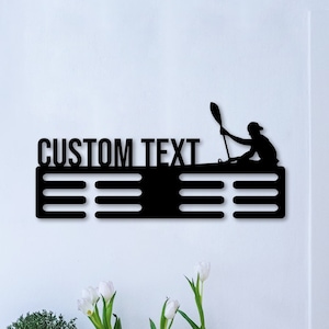 Custom Rowing Medal Hanger Metal Wall Art LED Light, Rowing Metal Sign, Rowing Medal Holder Metal Light, Rowing Sport Club Metal Wall Decor