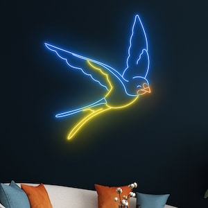 Swallow Neon Sign, Custom Flying Bird Led Sign, Home Decoration, Swallow Neon Light, Bird Neon Light, Swallow Led Light, Home Decoration