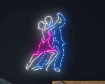 Dancers Neon Sign, Ballroom Dancing Neon Light, Dance Studio Led