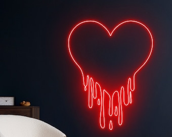 Heart Neon Sign, Heart Led Sign, Heart Neon Light, Neon Lights For Women Girls Room Decor, Heart Neon Sign, Bar Pub Home Wall Decor