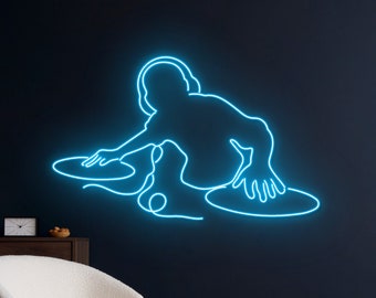 DJ Led Sign, DJ Neon Light, DJ Neon Sign, Music Player Led Light, Music Room Wall Decor, Bar Pub Neon Light, Club Led Sign, Show Led Light