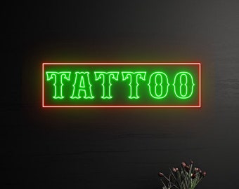 Tattoo Neon Light, Tattoo Shop Led Sign, Tattoo Salon Neon Sign, Tattoo Artist Led Light, Ink Studio Room Wall Art Decor, Tattoo Neon Light