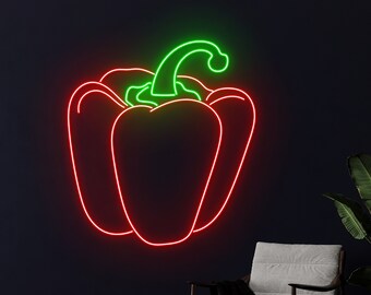 Fresh Vegetables Neon Sign LED Light – Dimmable, USB-Powered, 41x29cm, Perfect For Grocery Stores, Markets & Farmhouse Decor