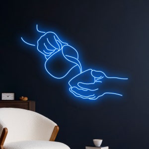 Coffee Neon Sign, Cafe Neon Light, Coffee Cup LED Light, Drink Shop Led Sign, Barista Wall Room Art Decor, Coffee Drinking Store Neon Light