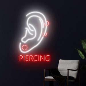 Piercing Neon Light, Piercing Spa Led Sign, Piercing Salon Led Light, Piercing Artist Neon Sign, Piercing Studio Neon Light Wall Room Decor