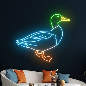 Mallard Duck Neon Light, Mallard Duck Led Light, Duck Led Sign, Duck Neon Sign, Mallard Duck Room Wall Decor, Custom Mallard Duck Neon Light