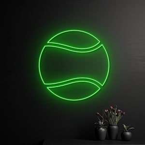 Tennis Ball Neon Sign, Tennis Polo Neon Light, Tennis Player LED Sign, Sport LED Light, Fan Club Room Wall Art Decor, Tennis Game Neon Light