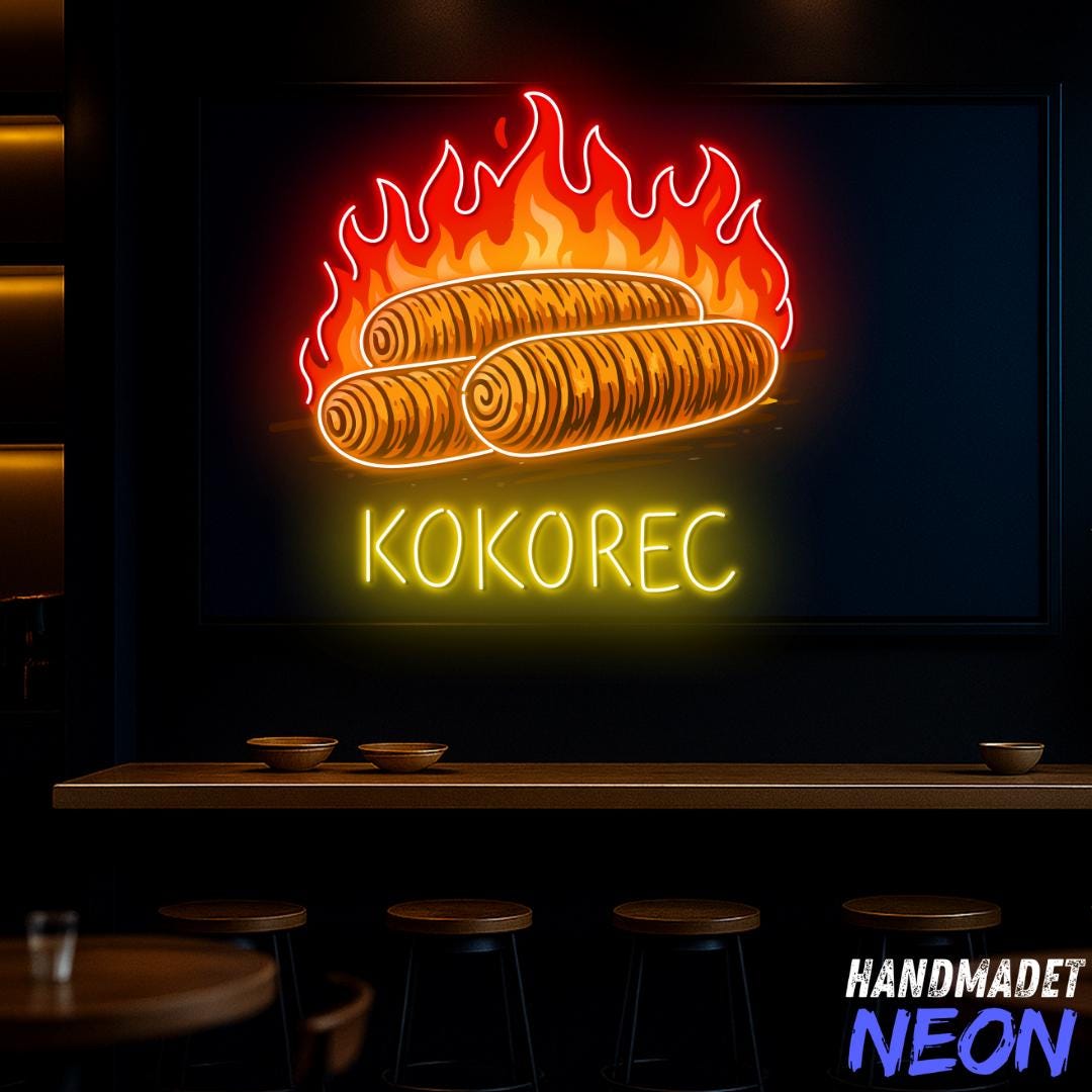 Kokorec Neon Sign for Food Truck Wall Decor, Turkish Food Led Light ...