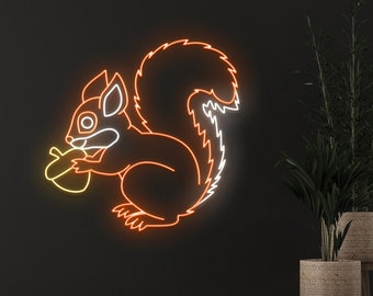 Squirrel Neon Sign, Squirrel Nut Neon Light, Chipmunk Led Light, Chipmunk  Nut Led Sign, Nursery Room Wall Decor, Animal Kid Zone Neon Lights - Etsy