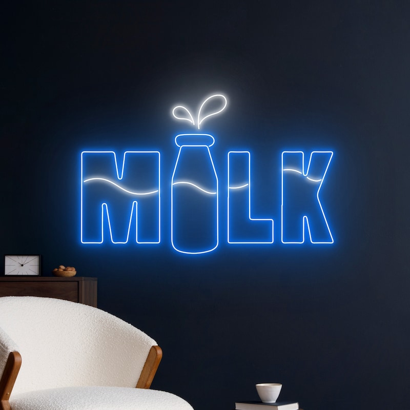 Neon Sign Milk - Etsy
