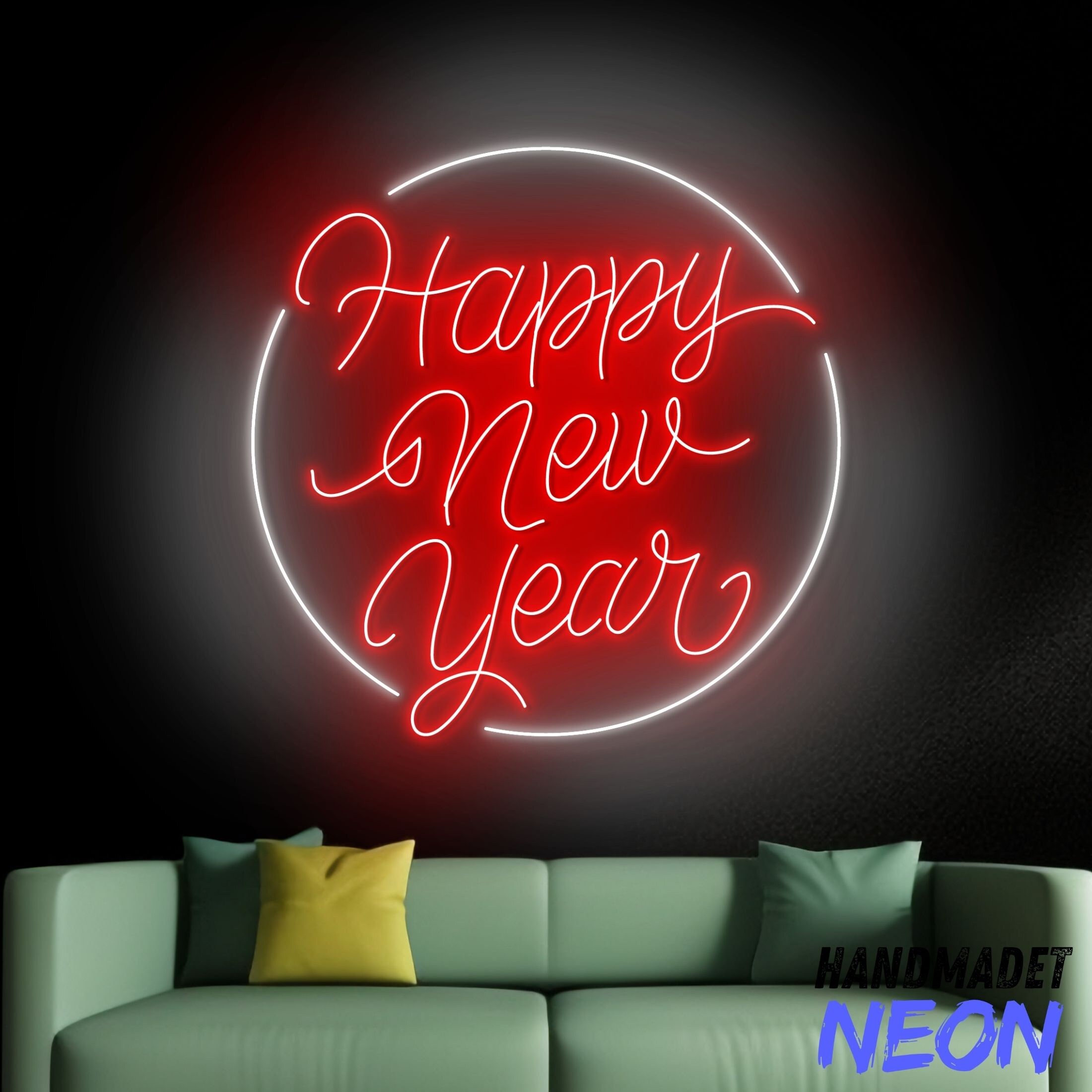Happy New Year Neon Sign, Happy New Year Led Sign, Holiday Season