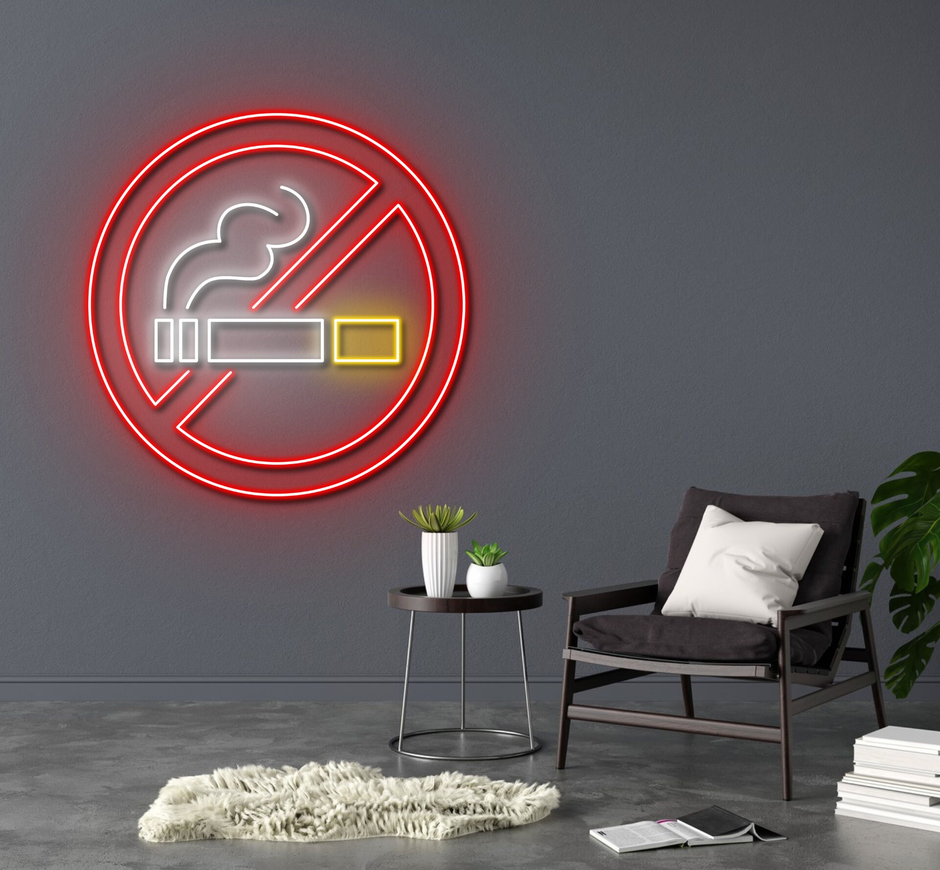 No Smoking Neon Sign, Smoking Led Sign, No Smoking Led Sign, Custom ...