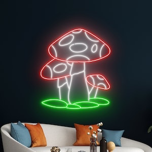 Mushroom Led Sign, Mushroom Led Light, Custom Mushroom Neon Sign, Restaurant Led Sign Wall Art Decor, Best Gifts, Mushroom Neon Signs