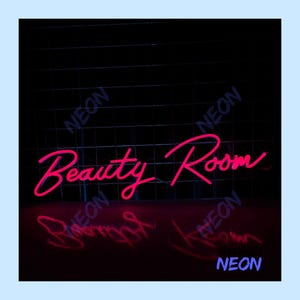 Beauty Room Led Sign, Beauty Room Neon Light, Personalized Name Led Light, Quote Neon Sign, Custom Text Room Wall Art Decor, Girl Neon Light
