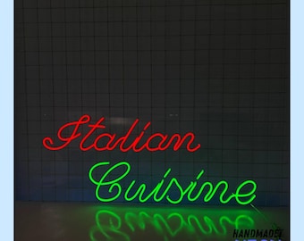 Italian Cuisine Neon Sign, Italian Restaurant Led Light, Italian