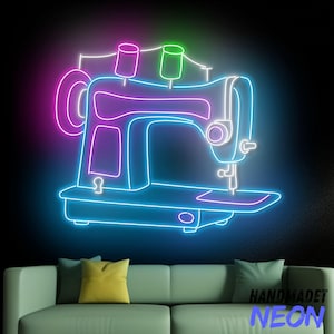 Sewing Machine Neon Sign, Sewing Led Sign, Tailor Led Light, Sewing Cloth Neon Light, Clothing Store Shop Wall Art, Tailor House Wall Decor