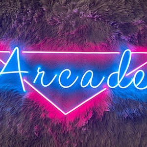 Arcade Led Sign, Arcade Neon Sign, Wall Decor, Game Room Neon Sign, Custom Neon Sign, Game Led Sign, Best Gifts, Arcade Led Signs