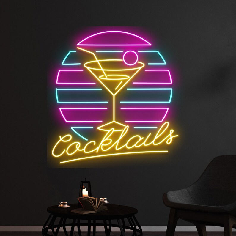 Custom Cocktails Neon Sign