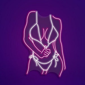 Sexy Woman Led Sign, Female Figure Led Sign, Wall Decor, Sexy Girl Neon Sign, Custom Neon Sign, Sexy Body Led Sign, Neon Sign
