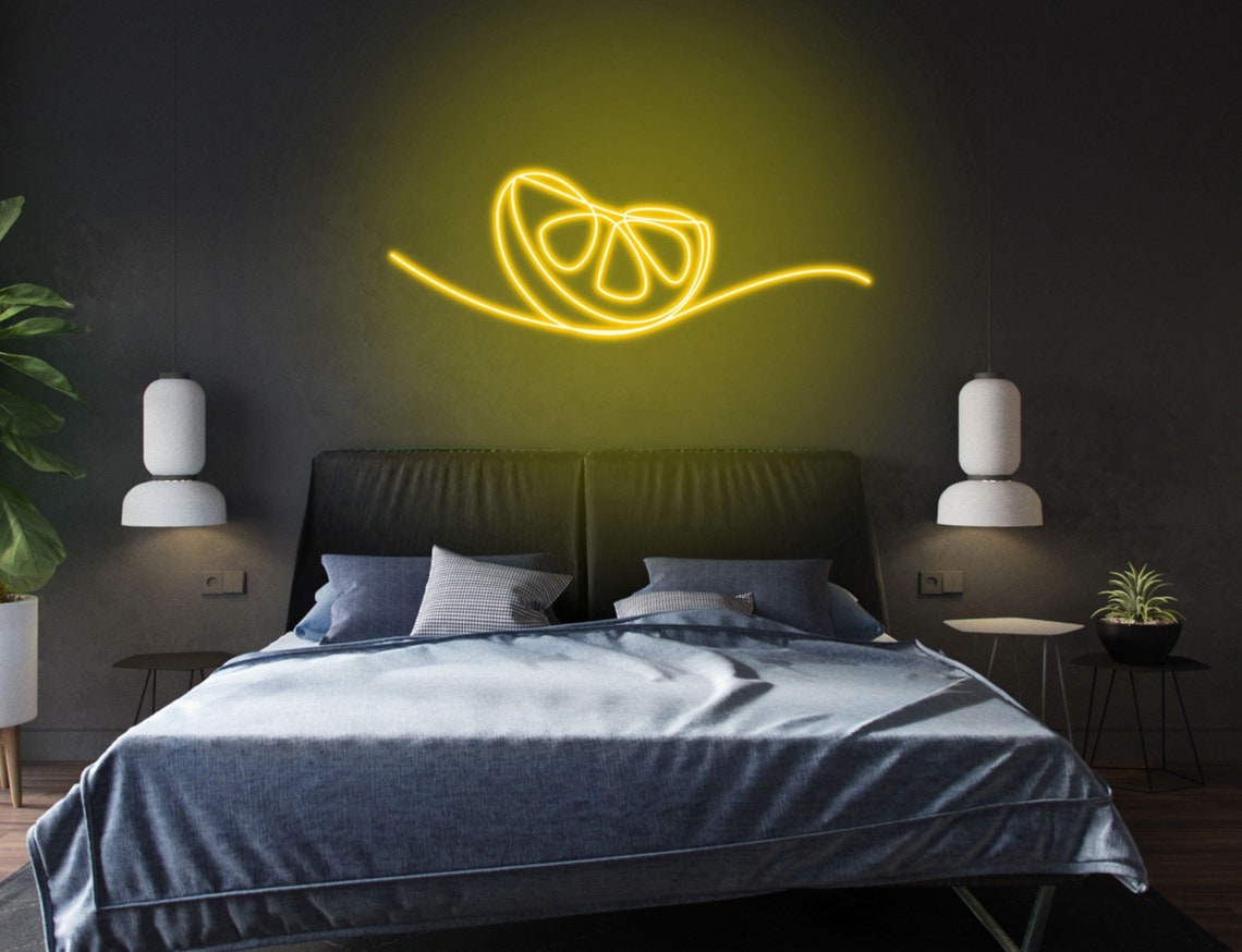 Orange Neon Sign, Orange Led Sign, Custom Neon Sign, Best Gifts, Fruit ...