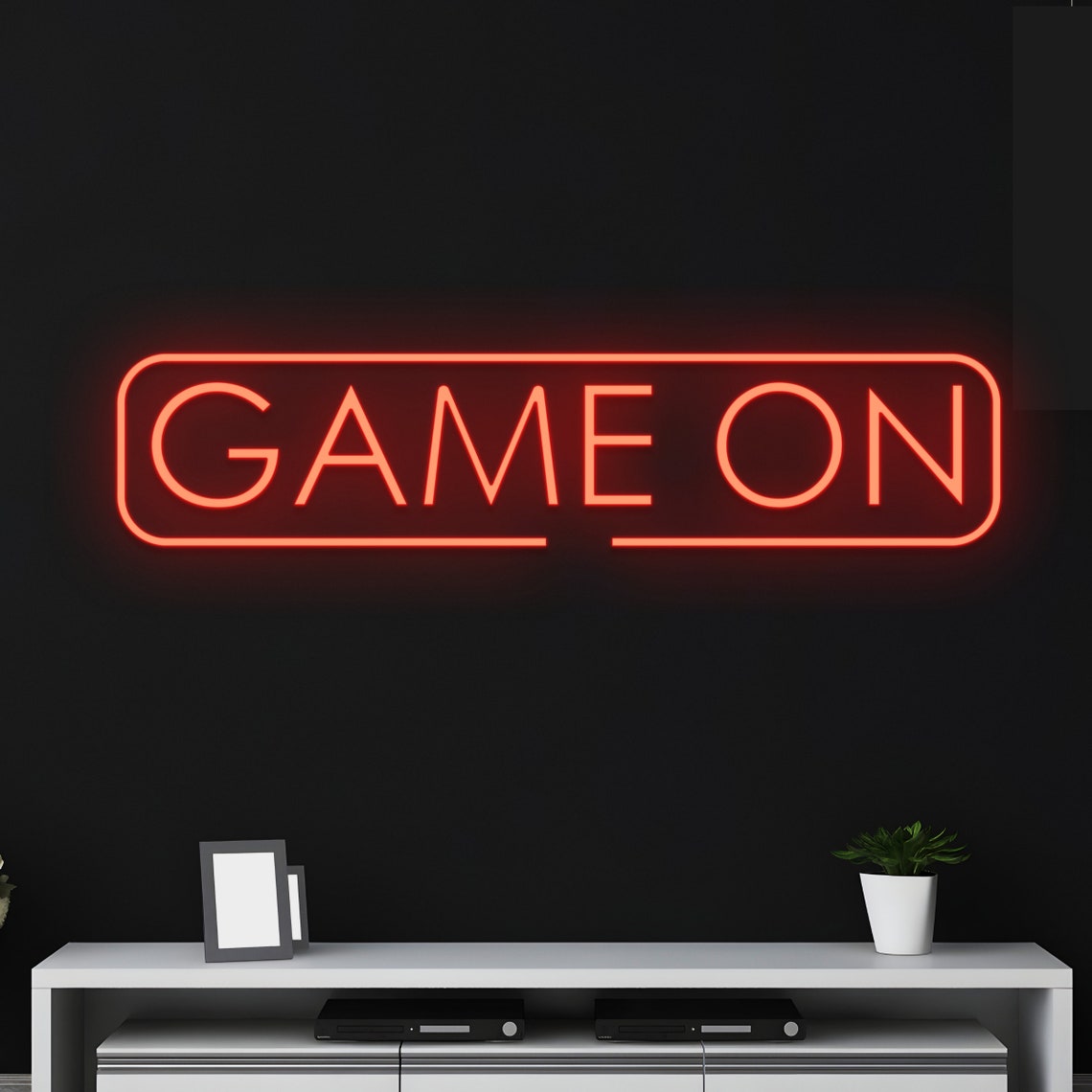 Custom Game on Neon Sign, Custom Gamer Name LED Light, Game Player Neon ...