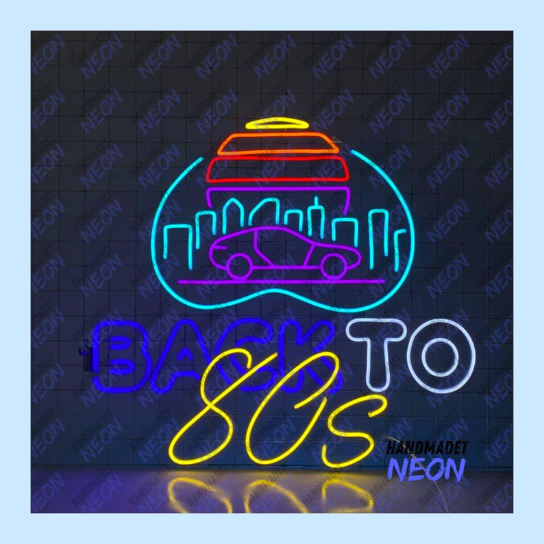 Back to the 80s Neon Led Sign, Retro Neon Sign, Wall Decor, Back to the ...